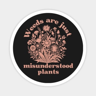 Gardening quote funny weeds lazy gardener vintage Magnet